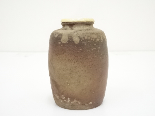 備前焼き　　茶入れ 藤原 啓 作 「備前茶入（銘 曙）」 ～備前焼専門卸小売店 川口陶